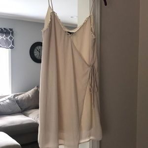 Cream wrap dress